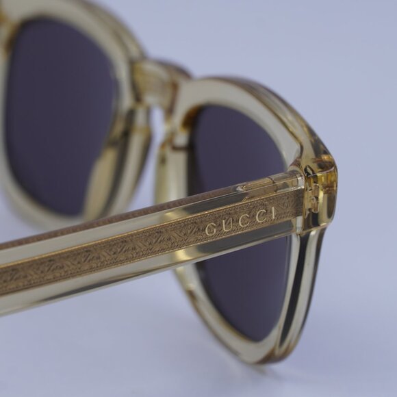 Gucci GG0182S 006 Sunglasses Brown Square Frame, Grey Lenses - Picture 10 of 11